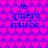 Pixelated image with repeating pink heart pattern on purple background, displaying blue text 'te quiero mucho' in two mirrored sections.