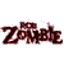 Pixelated dark red text logo on white background with subtle color bleeding and anti-aliased edges.