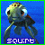 Pixelated fish-like character with large eyes and brown spots on head, standing against blue background with text "SQUIRT" below.