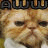 A 48x48 pixel animated contact sheet showing two side-by-side frames of a cartoon cat with orange fur and white chest, displayed in a horizontal layout against a gray background.