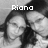 Black-and-white pixelated image of two people with text overlays reading 'Riana', 'is my', and 'BESTIE!' across four