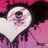 Pixelated image of a white rose with pink accents against dark and magenta background, rendered in low-resolution style.