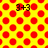 Yellow background with red polka dots, black text reading '3+3', '=3!!!', and 'I am such a blonde!' in pixelated font.
