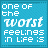 Animated contact sheet of 18 frames showing a blue pixel-art icon with changing text and symbols, displaying variations of "one of the worst feelings in life is" and "loving someone who use to love you" across different heart/arrow symbols.