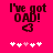 Pixelated text 'I've got OAD!' with a heart symbol and five heart icons below on a bright pink background.