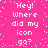 Bright pink background with white pixelated text reading 'Hey! Where did my icon go?' repeated in two vertical , surrounded by scattered white dots