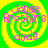 Four identical circular icons with green and yellow spiral backgrounds, each containing pink text reading "Joh88 BrothMre dude" in a pixelated font.