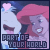 A pixelated animated icon shows two characters with red hair and white faces, one smiling widely while the other's mouth opens into a circle; text reads "PART OF YOUR WORLD" below.