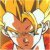 Pixelated image of two figures with light-colored hair and orange-toned skin against a yellow-brown background.