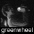 Four grayscale show a person singing into a microphone with varying poses and arm positions, each labeled 'greenwheel' below