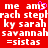Red background with white pixelated text repeating 'me ams', 'rach stephrach step', 'ky sarah ky sarah', 'savannah savannah', '=sistas' , and one pink heart symbol over the 'm' in 'ams'