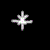 Six distinct star-shaped pixel art icons arranged in a , each with varying brightness and color tones against black background