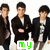 A pixelated group of young men in dark jackets and white shirts, with green text overlays reading 'my', 'new', and 'obsession' across different frames.