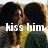 Two people in close proximity with text overlay reading 'kiss him while you still have the chance to' across four
