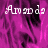 Pixelated text 'Aranda' appears in white over a pink and purple abstract background with a gray rectangular overlay on the right side.
