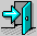 Pixelated animation shows a teal door opening leftward with a white arrow, then closing to reveal a yellow star on the door.