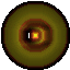 Animated sequence showing a yellow 'E' transforming from a circular shape into a solid letter with red outline, then reversing back to circular form.