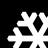 Four white snowflake icons arranged in a on black background, each with distinct branching patterns