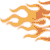 Animated orange flame graphics move across a white background with bold black text reading "TOP DRAGSTER" and "Rise for the Sky" in stylized fonts.