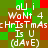 Pixelated text on a green and red checkered background with repeated phrases in white block letters.