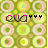 Animated icon with repeating circular patterns in green, yellow, and pink hues; central figure changes color from black to red then back to black across frames.