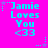Bright pink background with cyan text reading "Jamie Loves You <33" repeated in a pattern, each instance accompanied by small star and dot decorations