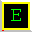 Green pixelated letters E, M, A, I, L on black backgrounds with yellow borders and red corner accents.