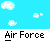 Animated contact sheet of a pixel-art Air Force icon showing sequential frames with varying smoke and explosion effects against blue sky backgrounds.