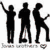 Six distinct buddy icons arranged in a , each with unique visual elements and text