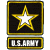 A static icon featuring a gold-outlined white star on black background with 'U.S. ARMY' text below, next to green pixelated 'Original Icons .com' text.