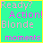 Pixelated text on a cyan background with yellow border, displaying 'Ready? Action! Blonde moments' in pink and yellow lettering.