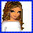 Pixel art contact sheet showing four frames of an animated buddy icon featuring a cartoon woman in casual attire and text reading "DUKE BASKETBALL".