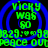 Green and blue pixelated text and circular patterns on a black background, with repeated phrases and numbers.