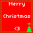 Red square icon with white text 'Merry Christmas' and green pixel art elements including a tree and a star, arranged in a