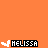 Pixel art animation of 'MELISSA' text with a pink and white airplane icon on an orange background, showing color changes in the airplane across frames.