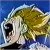 Pixelated static image of a fish with yellowish-green body and white underbelly against blue background.