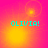 Four identical display cyan text 'OLIVIA!' over a gradient background with yellow and pink hues, each containing circular light effects