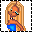 Animated sequence showing a blonde woman in blue dress with changing expressions and poses, surrounded by blue plus signs on white background.