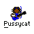 Pixelated character with brown hair and blue eyes plays electric guitar, wearing blue shirt against gray background.