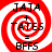 Four identical red and white spiral-patterned icons with black text reading JAJA, TATES, and BFFS arranged in a