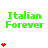 Green 'Italian Forever' text above red heart symbols in a with varying heart counts per