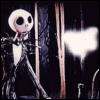 A skeletal figure in a black suit with white shirt and bow tie stands against dark vertical bars, holding a glowing heart-shaped light that flickers between bright white and dimmer shades.