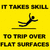 Yellow background with black pixelated text and a black stick figure jumping over a horizontal line.