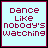 A 3x2 contact sheet of six animated frames showing a pixelated text-based icon with changing musical note symbols and one frame displaying different text.