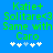 Green pixelated text on blue background with white and light-blue puzzle pieces below, two identical side-by-side versions of the same design.