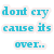 Pixelated text in cyan, magenta, and green colors arranged across a white background with a gray rectangle on the right.