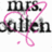 Pixelated icon with black text 'MRS. GOLDEN' overlaid by a pink scribble-like line on a white background.