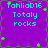 Purple background with cyan text 'Tahliad16 Totally rocks' and scattered green star shapes in a static