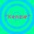 Four identical circular icons with blue concentric rings on a green background, each displaying "Kenzie" in pink text.