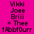 A static image with four quadrants displaying identical text on different colored backgrounds.